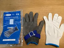 Guantes anticortes resistentes, de seguridad, alambre de acero inoxidable, malla metálica, de carnicero