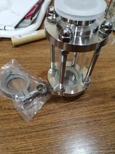 304-Stainless-Steel Fitting Tri-Clamp Sight Glass Homebrew Diopter Clover OD 38mm-Pipe