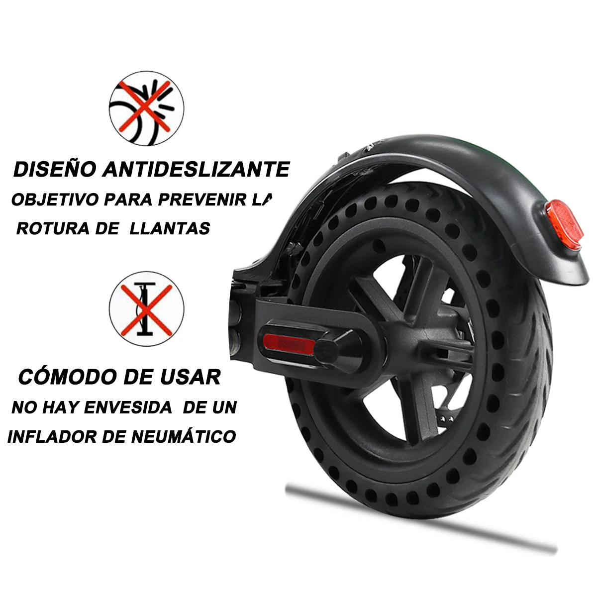 OUXI Rueda Maciza Xiaomi Ruedas Patinete Xiaomi M365/M365/1S Pro Scooter  Eléctrico Neumáticos Xiaomi Macizo 8,5 Sólido Antideslizante Antipinchazo  para Patinetes-1 Ud : : Deportes y aire libre