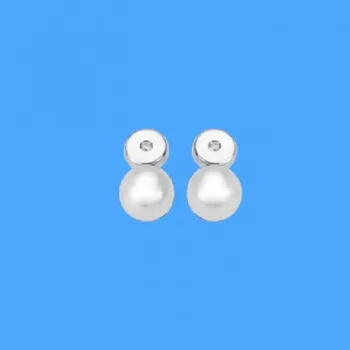 

18K WHITE GOLD EARRINGS BRIGHT 0.02 KTES.