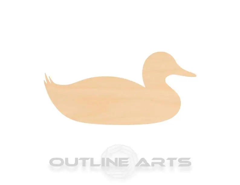 10 pieces Duck Laser Cut Wood Shape Craft Supply