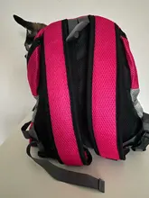 Al aire libre viajes de mascotas de doble bolsa de hombro portátil de viaje mochila al aire libre bolsa de transporte perro mascota frente perro bolsa de malla de mochila de la cabeza