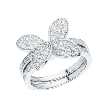 

Silver ring with cubic zirconia sunlight sample 925