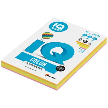 

Paper for printing IQ "color neon mixed packs" A4 80gr/M2 4 colors