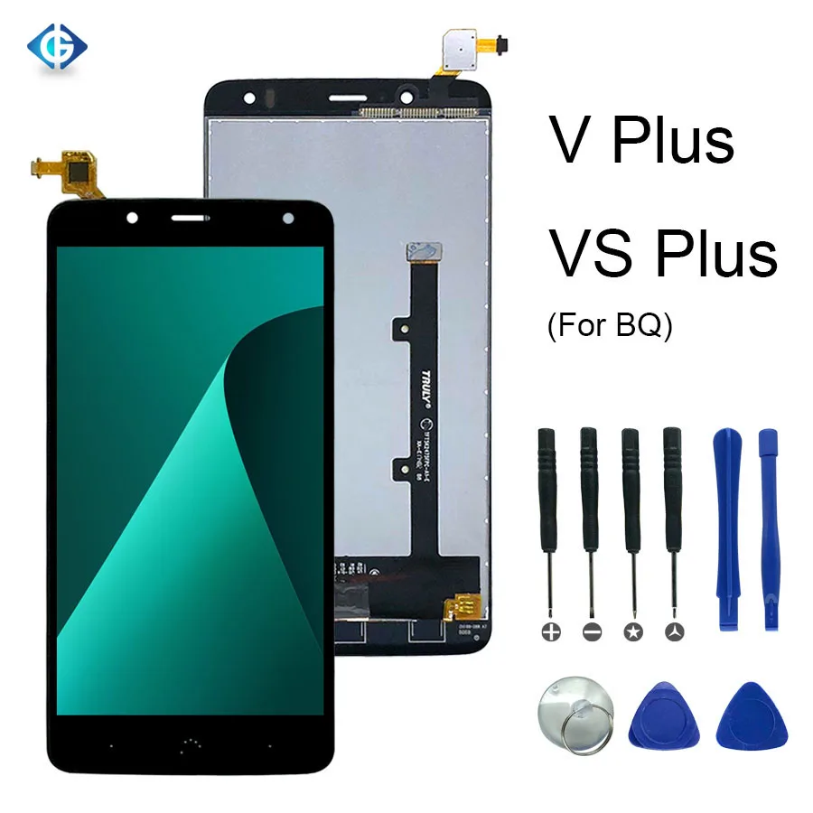 10 шт. для BQ VPlus Запчасти для BQ Aquaris V Plus/VS PLUS ЖК-дисплей кодирующий преобразователь сенсорного экрана в сборе панель DHL