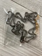 10 unids/lote carabinero Mini Camping EDC supervivencia escalada SF mosquetones de mochila llavero Paracord equipo táctico colgadores para llaves cadena