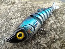 Kingdom-Señuelos de Pesca con articulaciones múltiples, cebos duros de hundimiento, 90mm, 120mm y 140mm, wobblers realistas, Lucio