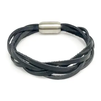 

Multi Leather Mesh Steel Original Men 'S Bracelet