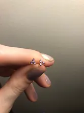 BOAKO Pendientes de Plata 925 Pendientes para las mujeres violeta Pendientes coloridos Pendientes de oro/joyería de Plata Piercing en la oreja de regalo Серьги #20