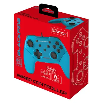 

Wired Controller Neon Blue Blackfire Switch accessories Gaming controls Ardistel Nintendo Switch (accessories)