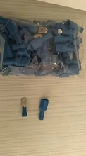 6,3mm azul mujer/hombre Spade eléctrico aislado conectores de virola