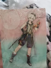 Genshin-figura de Anime de impacto Diluc Venti Klee Keqing Qiqi, soporte acrílico, modelo de placa, decoración de escritorio, señal de pie, llavero de ventilador, regalos