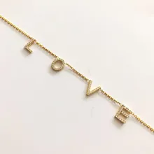 3UMeter Кристальный именной браслет, персонализированный чокер, Заказной браслет, женское ожерелье с кулоном в форме сердца, детский браслет для женщин, подарки