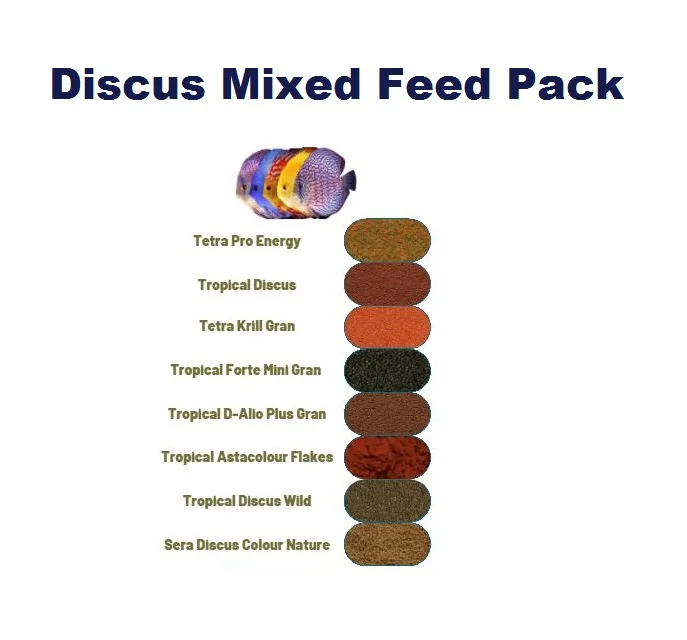 Pacchetto Mangime Speciale Discus (8 Tipi) 100G. Acquario Misto (Diviso Dal Secchio) Cibo Per Pesci Per Pesci Tropicali Ornamentali
