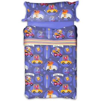 

White Burrito-sheet Set 157 Strollers blue 90x190 cm
