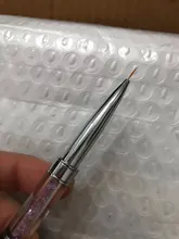 Delineador para decoración de uñas, herramienta de pincel de cristal tallado, pluma de dibujo de línea ultrafina, cable de tracción, flor de fototerapia, pluma doble de Metal