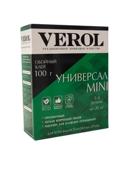 

Клей обойный универсальный VEROL MINI усиленный производства Германия 100г