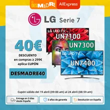 LG Serie 7, UN7100, UN7400 y UN7300 (con Magic Control), Smart TV 4K, 43, 49, 50