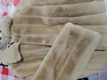 Abrigo de piel de conejo para mujer, chaqueta de piel sintética cómoda, color blanco cálido, manga larga, abrigo de piel Artificial de gran tamaño, Invierno 2020