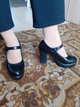 Zapatos de tacón alto cuadrados para mujer, plataforma con hebilla en la boca, zapatos de punta redonda, para primavera y verano