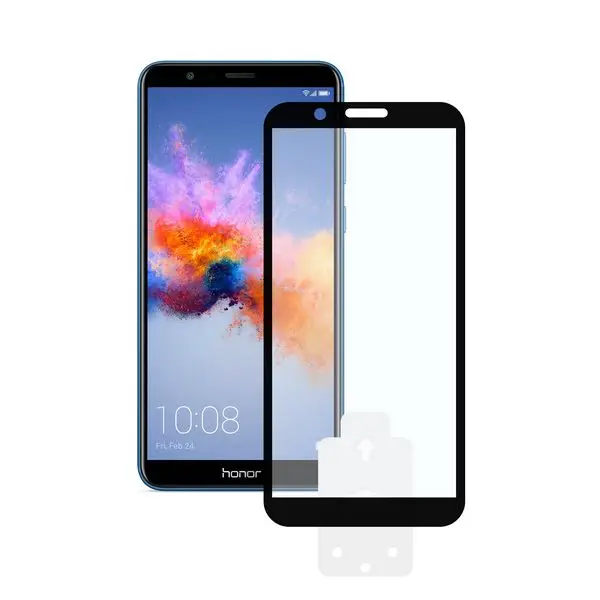 Закаленное стекло для защиты экрана мобильного телефона Honor 7x 2.5D черный |