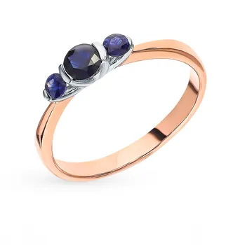 

Gold ring with sapphires sunlight sample 585