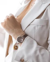 Shengke-Reloj de pulsera de cuarzo con esfera azul para Mujer, nuevo diseño, elegante, 32 MM, movimiento japonés, femenino
