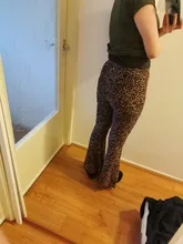 Sweetown marrón leopardo Y2K Joggers de cintura alta pantalones doble capa de red E chica estética Pantalones mujer pantalones de chándal