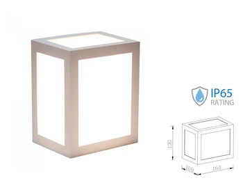 

V-TAC LD8334C Led wall lamp sconces wall lantern 12W 3000K White casing IP65 360 degree SKU-8334