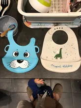 Baby Bibs Soft-Silicone Kids Children Adjustable Girl Cartoon Cute Boy Print Bowls-Set