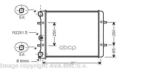 Радиатор Охлаждения Двигателя Ava Vw2152 Ava арт. VW2152
