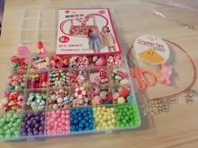 Cuentas hechas a mano DIY de 24 rejillas, juguetes para niños con accesorios, conjunto de pulseras tejidas para niña, fabricación de joyas, juguetes creativos, regalo para niños