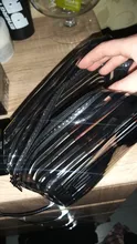 Bolsa de maquillaje transparente impermeable portátil para mujer, organizador de cosméticos con cremallera a rayas a la moda, bolsa de aseo de viaje