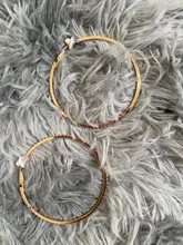 Pendientes grandes con Clip para mujer, aretes circulares con diamantes de imitación sin Piercing, Clips de oreja de Color dorado y plateado para fiesta, 2019