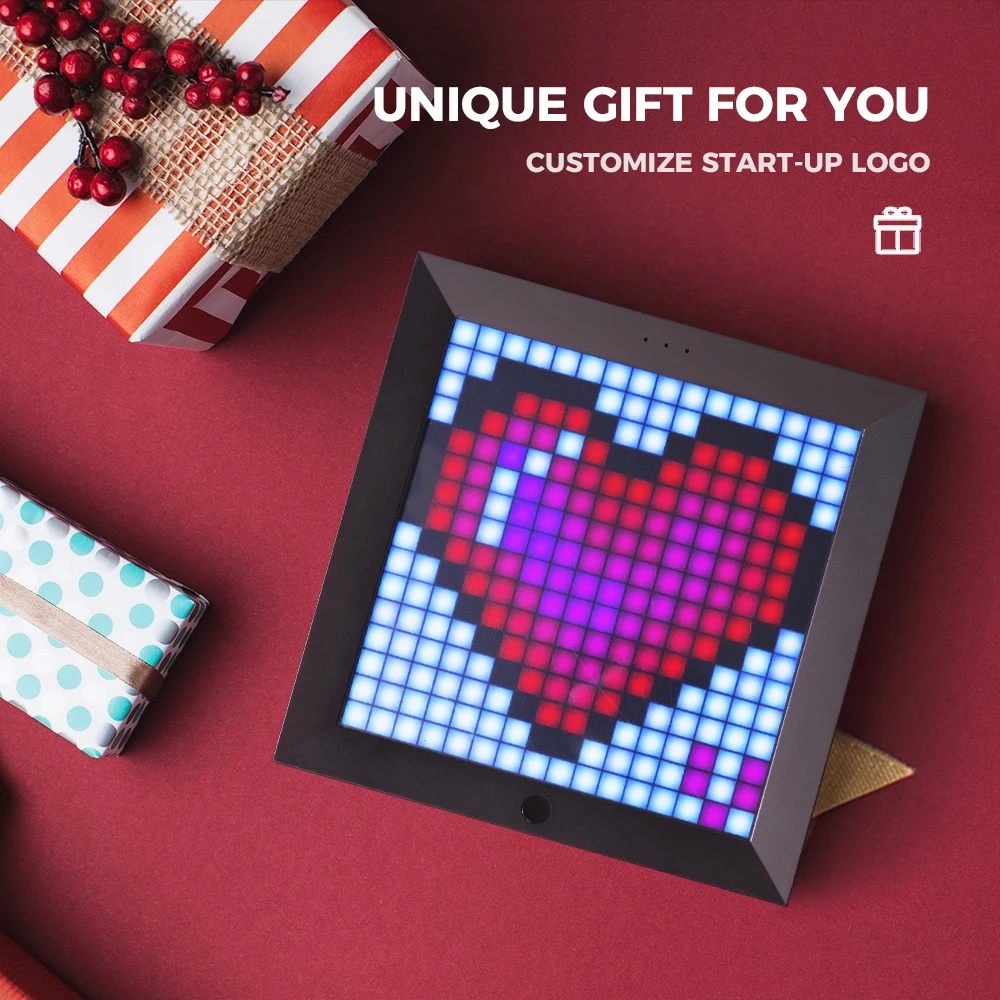 Divoom Pixoo умные часы Будильник bluetooth цифровая рамка pixel art светодиодный светильник знак DIY через приложение умный дом украшение Рождественский подарок
