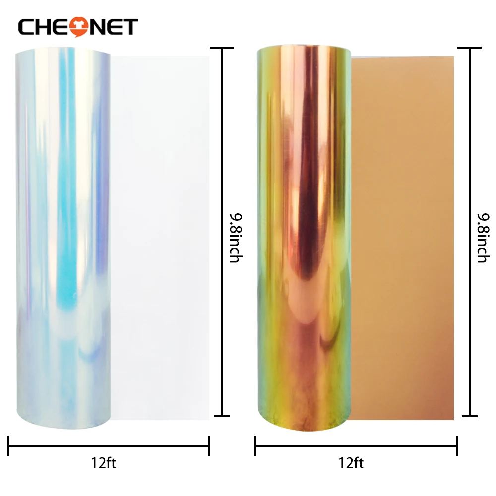 HTVRONT Holographic HTV Heat Transfer Vinyl-6 Pack Holographic Iron on  Vinyl Rainbow Silver Metallic Sublimation Blanks Heat Transfer Vinyl for