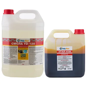 

Epoxy resin yd-128 (5 kg) with curing agent Ethal 45 (2,5 kg)