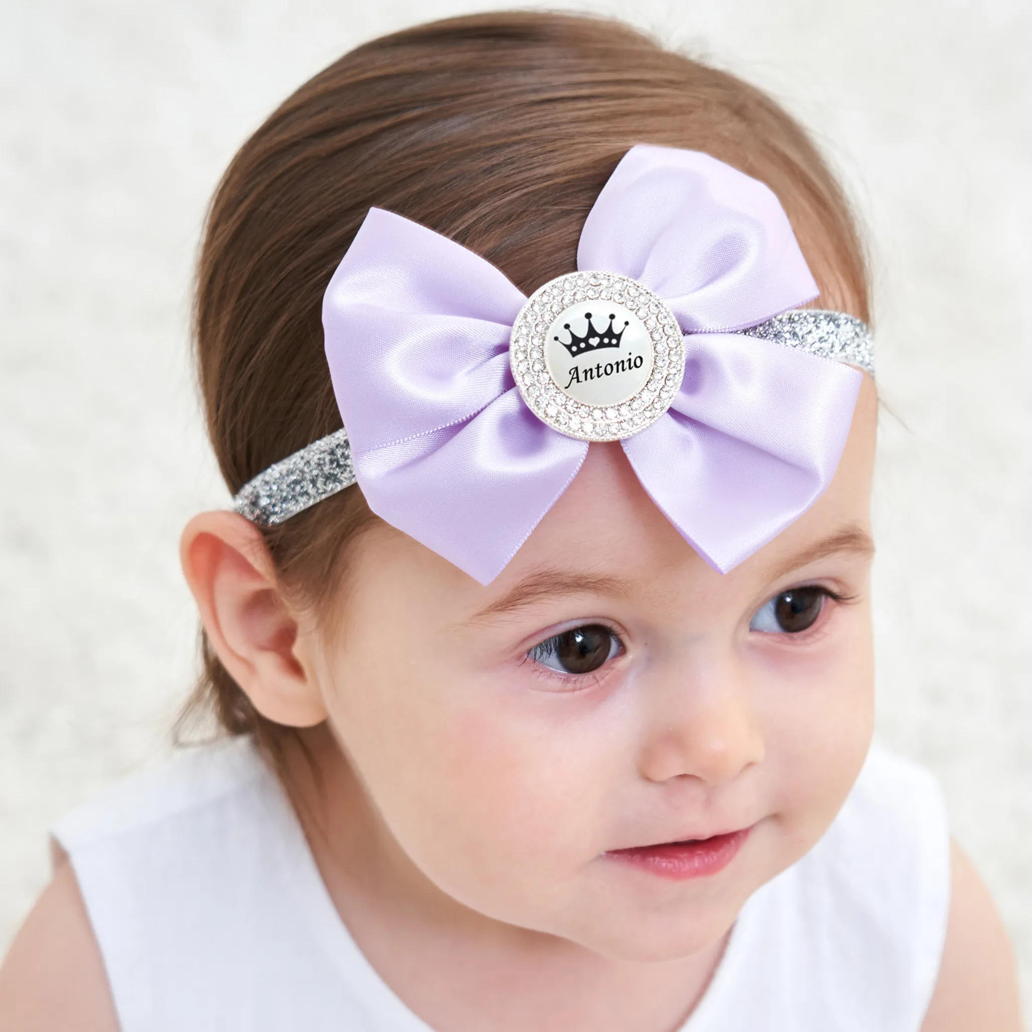 MIYOCAR custom made any text photo can make 13 colors bling baby headband princess style ideal gift unique