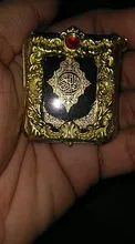 Muslim Islamic Mini Pendant Keychains Key Rings For Koran Ark Quran Book Real Paper Can