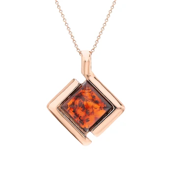 

Silver Pendant with amber sunlight