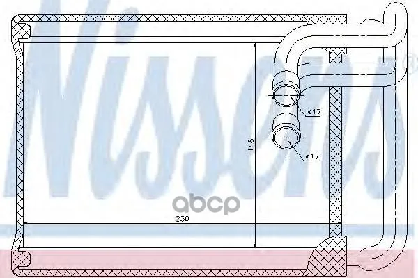 Радиатор Отопителя Hyundai Sonata 1.8-3.3/2.0d 05- Nissens 77622 Nissens арт. 77622
