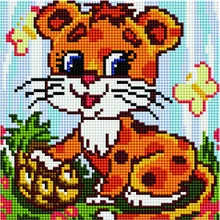 Алмазная мозаика BF 957 Маленький леопард 20*20