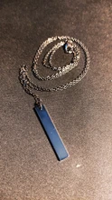 Collar con colgante rectangular de color negro para hombre, Gargantilla de acero inoxidable sencilla a la moda, joyería Kolye, Collar de hombre