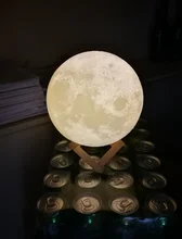Desk-Lamp Night-Light Bedside Table 3d-Print Timeable Dropship Moon LED