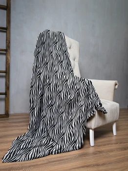 

Plaid fleece zebra