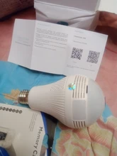 SaleINQMEGA-Luz LED de 360 grados, 1080P, inalámbrica, panorámica, seguridad del hogar, WiFi, Bombilla de ojo de pez CCTV, cámara IP para lámpara, Audio de dos vías
