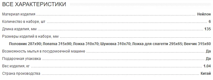 Набор кухонных аксессуаров OURSSON SA3506P/MC