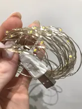 Led-String-Light Garland Battery-Operation Party-Decor Copper-Wire Christmas-Tree Wedding