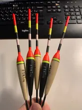 FTK Barguzinsky abeto de luz en la oscuridad 5 unids/lote pesca Float longitud 19-23cm flotador peso 2g-g 6 para la pesca de la carpa