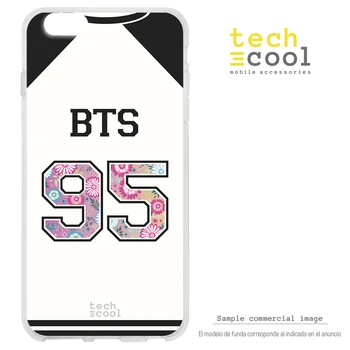 

FunnyTech®Stand case for Xiaomi Mi 8 L T-shirt BTS listening Group Silicone 95
